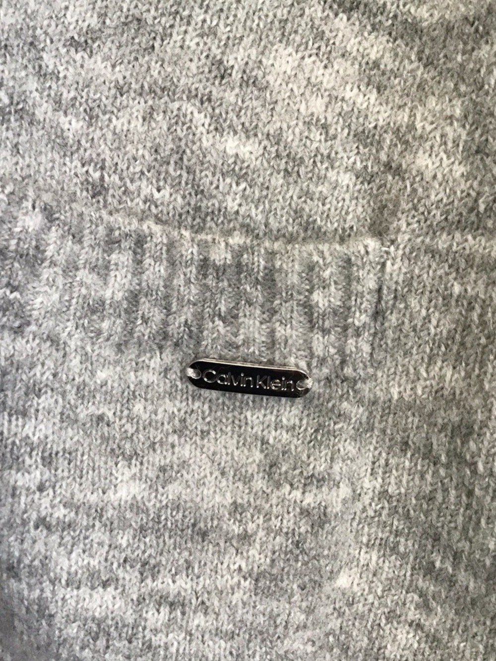 Calvin Klein Light Gray Long Sleeve Turtleneck Sweater - Picture 2 of 6